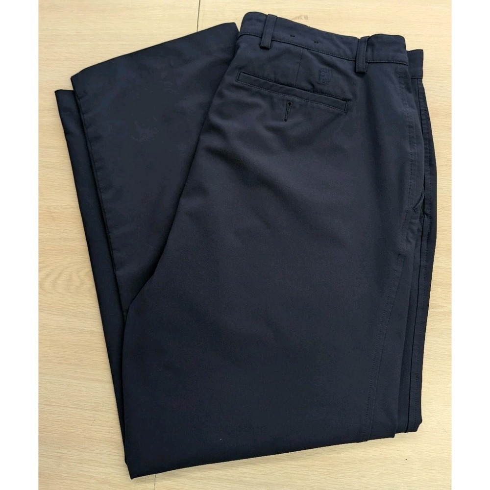 FootJoy Mens 36x30 (38x30) Navy Blue Flat Front Classic Golf Pants Trousers‎